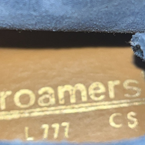 Roamers Denim Blue L777 Real Suede Leather 2 Eye Round Toe Overstitching Size 8 - Picture 11 of 13